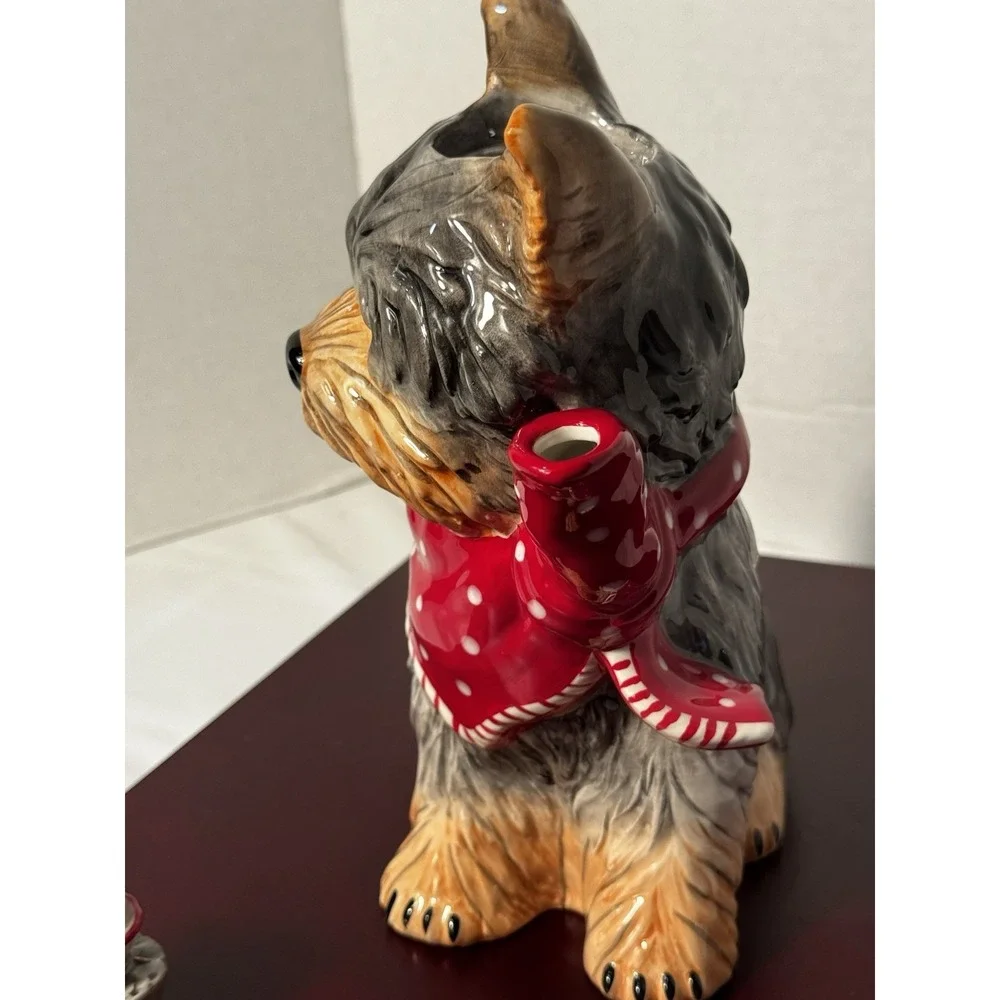 Blue Sky Clayworks * Ruby * Black and Tan Dog * Ceramic Tea Pot *